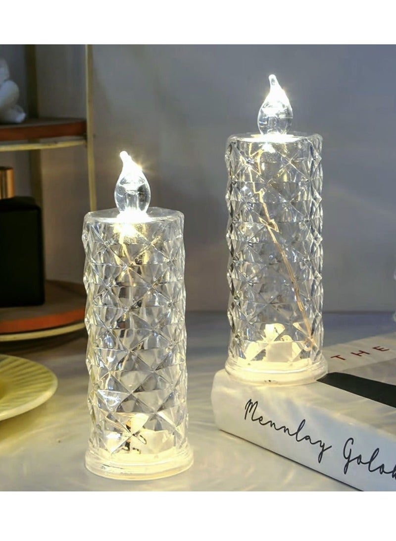 LAIAOCISI 5Pcs LED Rose Fanous Lamp Romantic Candles Flameless Fanoos Tealights Night Lights for Home, Ramadan, Home Decor, Diwali, Deepawali, Festival Gifting - Image 4